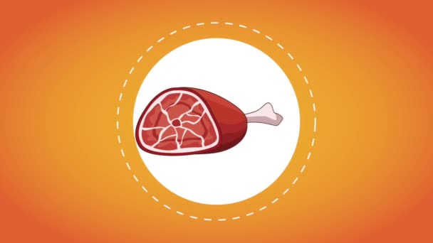 健康食品卡通高清动画 — 图库视频影像