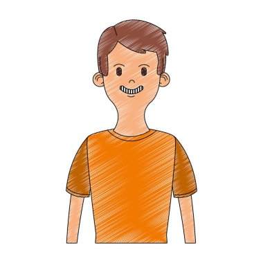 Karikatür karalama genç adam