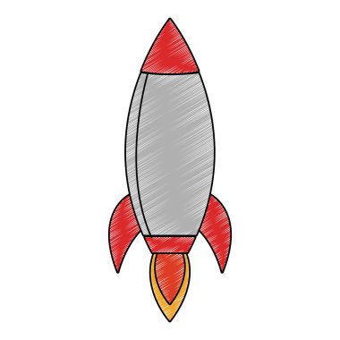 Uzay gemisi roket sembolü karalama