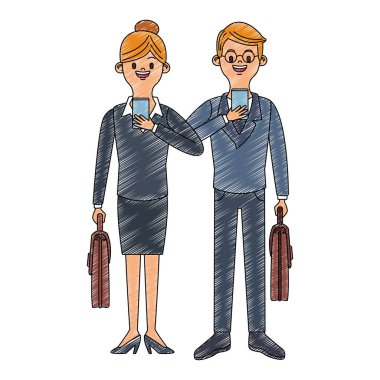 Business executive çift karalama