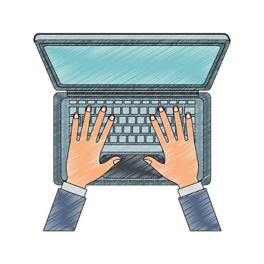 Dizüstü karalama kullanarak eller