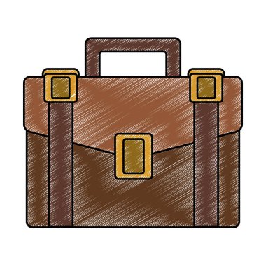 İş evrak çantası sembolü karalama