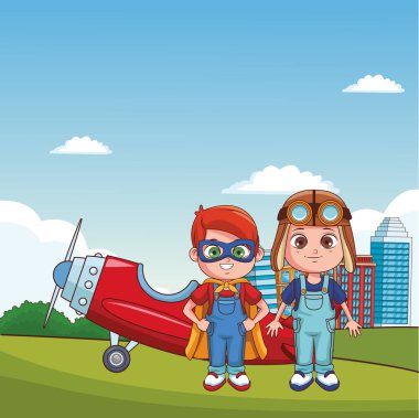 Şirin çocuklar çizgi film uçan