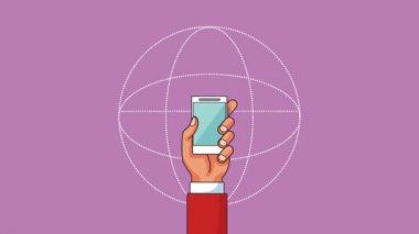 Smartphone ve insanlar Hd animasyon