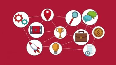 Sosyal ağ teknolojisi Hd animasyon