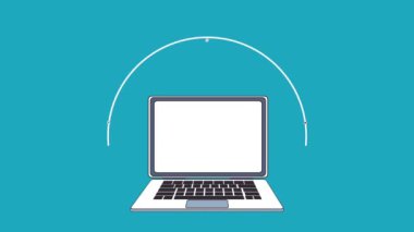 İş ve laptop Hd animasyon