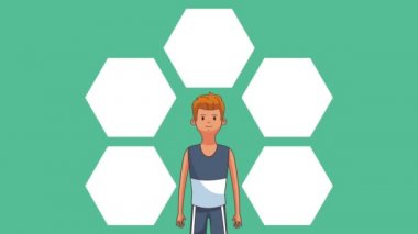 Fitness ve sağlıklı gıda Hd animasyon