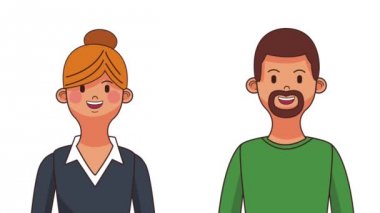 Arka plan yüksek çözünürlüklü renkli animasyon sahneleri kalpler aşık genç çift