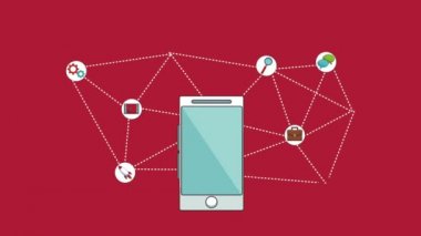 Sosyal ağ teknolojisi Hd animasyon