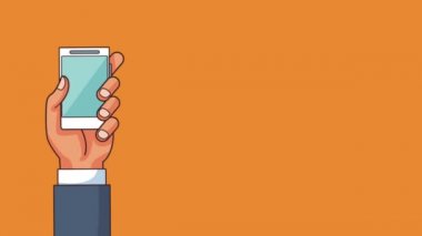 Smartphone ve sosyal ağ Hd animasyon