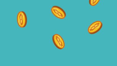 Cryptocurrency desen arka plan Hd animasyon