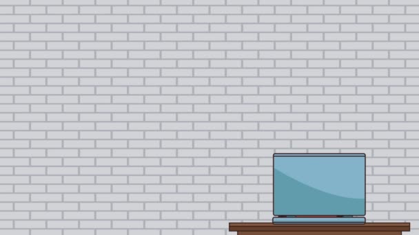 Munka és a laptop Hd animáció — Stock videók