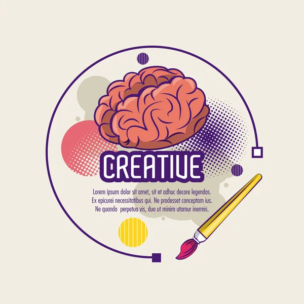 Kreativa färger och idéer affisch — Stock vektor