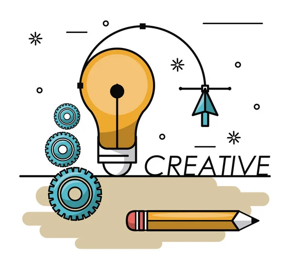 Colores e ideas creativas — Vector de stock