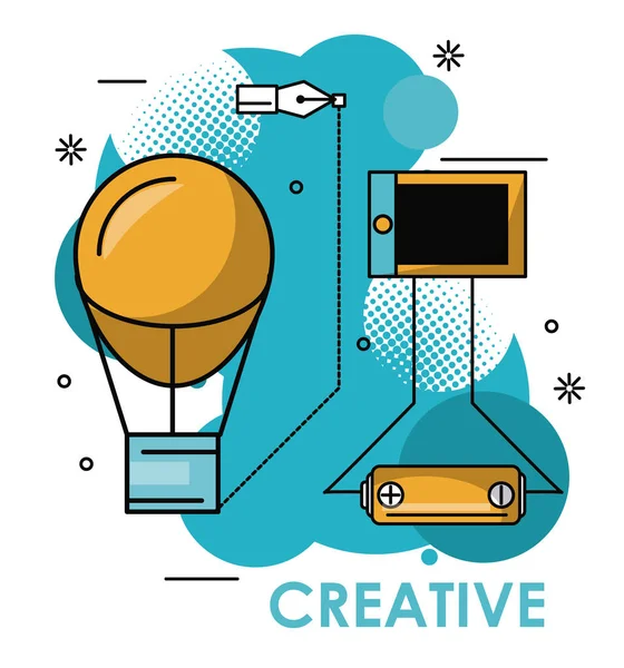 Colores e ideas creativas — Vector de stock