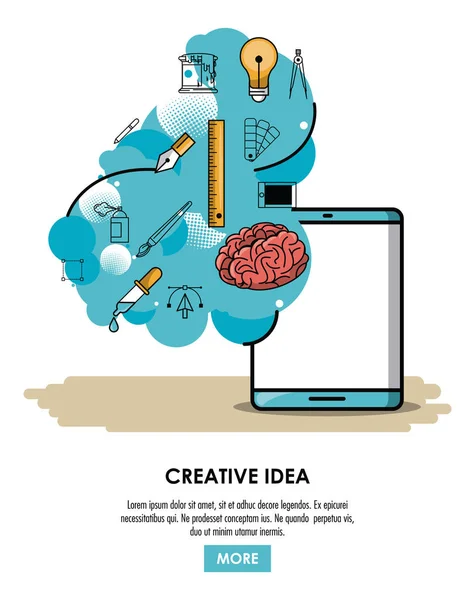 Sé creativo póster — Vector de stock