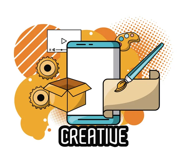 Ideas y colores creativos — Vector de stock