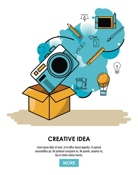 Sé creativo póster — Vector de stock