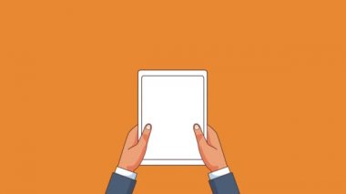 Tablet Hd animasyon ile el