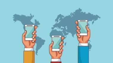 El ile smartphone Hd animasyon