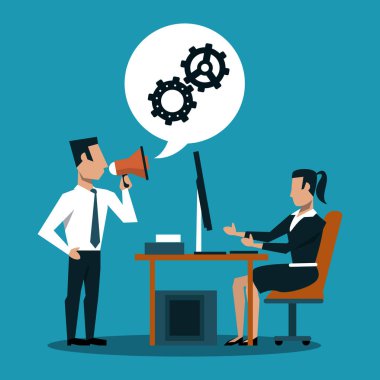 İş takım çalışması konsepti