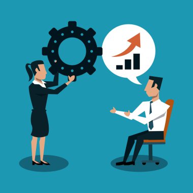 İş takım çalışması konsepti