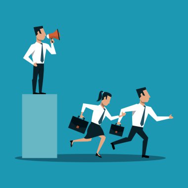 İş takım çalışması konsepti