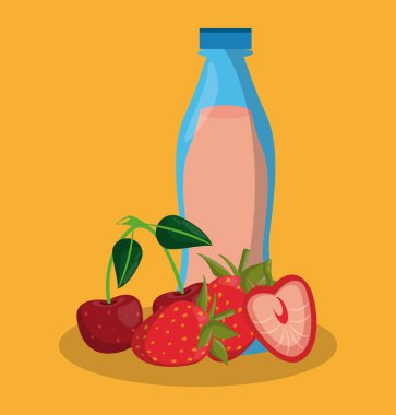 Lezzetli meyve suyu şişesi