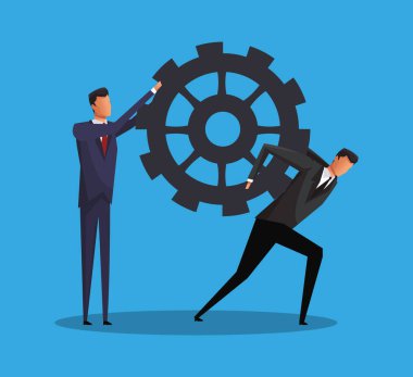 İş takım çalışması konsepti