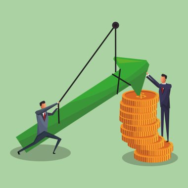 İş takım çalışması konsepti