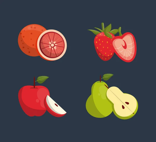 Ensemble de fruits — Image vectorielle