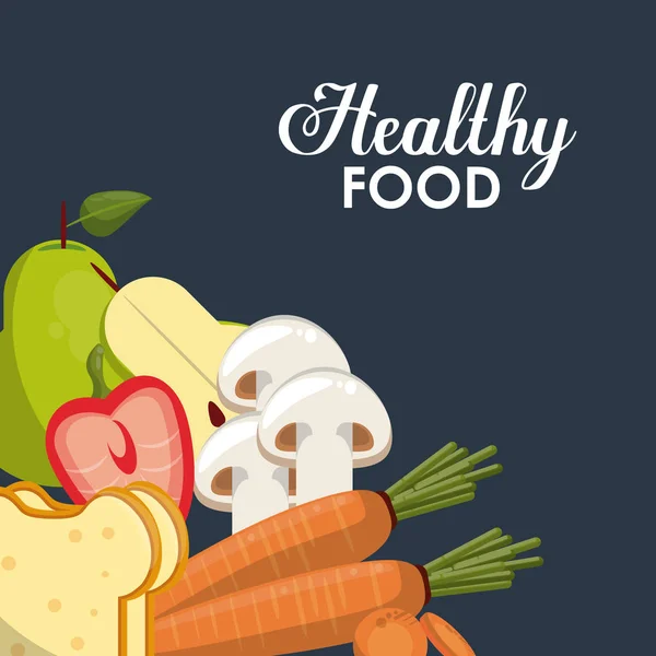 Healthy food concept — Stock Vector