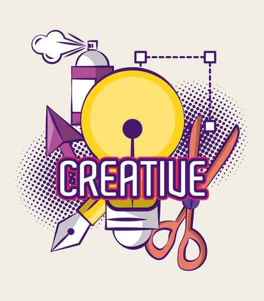 Kreatywne pomysły i kolory — Wektor stockowy