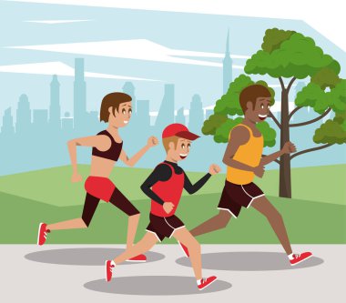 Fitness insanlar Parkı'nda çalışan