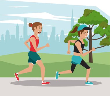 Fitness insanlar Parkı'nda çalışan