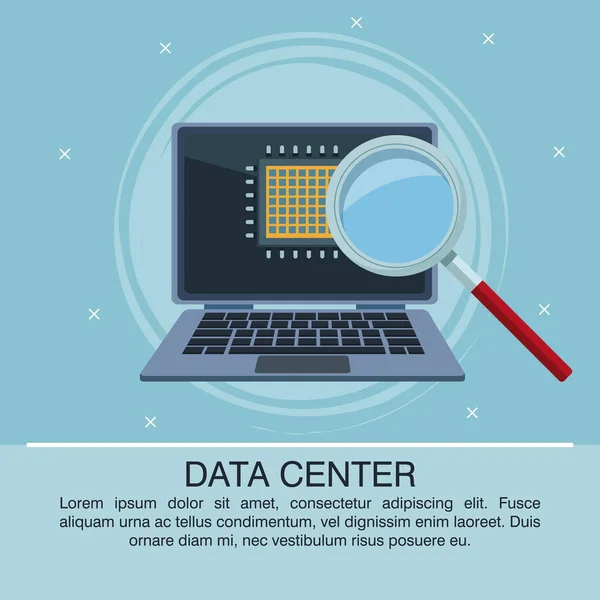 Data center poszter információk — Stock Vector