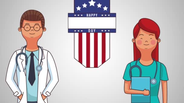 Feliz día del trabajo HD animación — Vídeo de stock