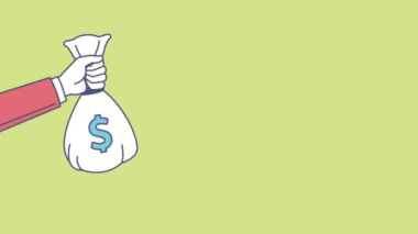 Para çantası çizgi film Hd animasyon