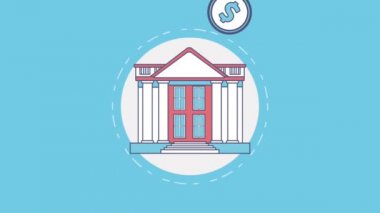 Banka ve para Hd animasyon