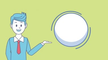 İşadamı ve para Hd animasyon