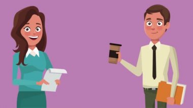 Executive iş ekip çalışması Hd animasyon