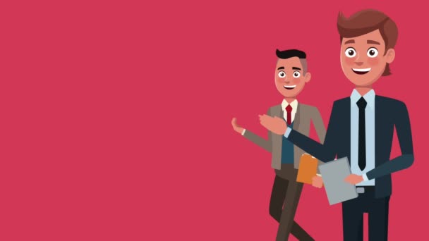 Exekutivní manažerské a podnikatelské týmová práce Hd animaci — Stock video