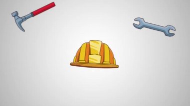 İnşaat düşen arka plan Hd animasyon araçları