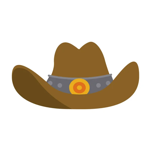 Cow-boy chapeau symbole — Image vectorielle