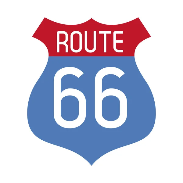 Route 66 roadsign symbol — 스톡 벡터