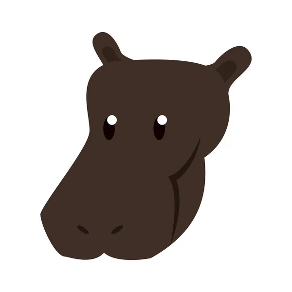 Hippo wild dier — Stockvector