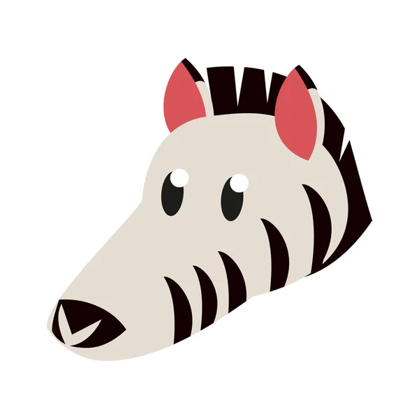 Zebra Wild Tier Kopf Vektor Illustration Grafik Design — Stockvektor