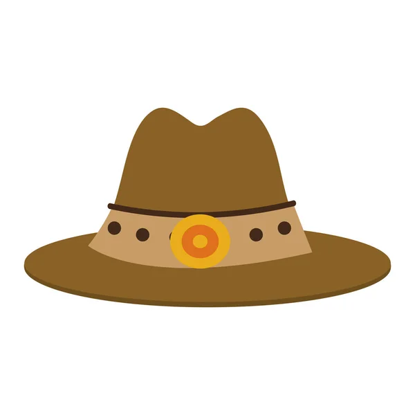 Cow-boy chapeau symbole — Image vectorielle