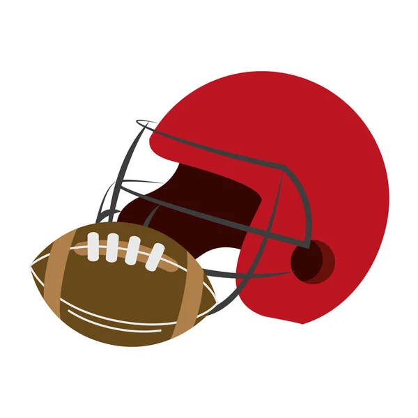 American Football Helm und Ball — Stockvektor