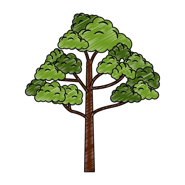 Árbol naturaleza símbolo garabato — Archivo Imágenes Vectoriales